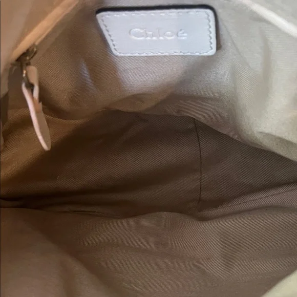 Chloe White Satchel with Gold Accents - Picture 16 of 17
